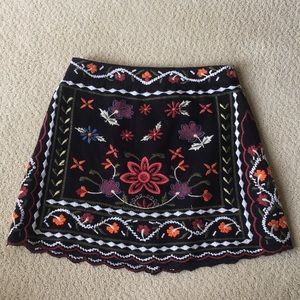 Forever 21 Embroidered Skirt